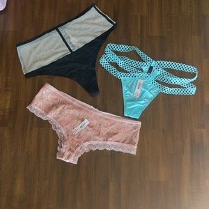 NWT! 3 Pairs VS Panties Size Med.